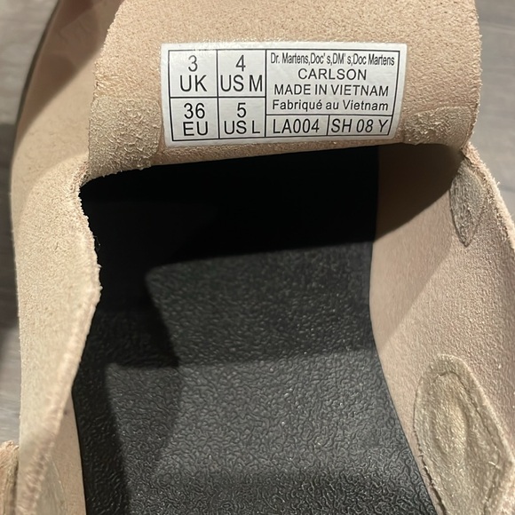 Dr Martens Women's Cream Carlson Suede Slingback Mules - Picture 16 of 16